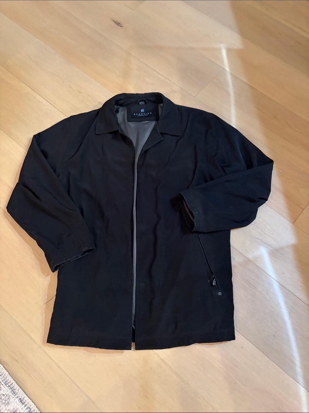 Kenneth Cole Reaction Black Lightweight Zip Jacket